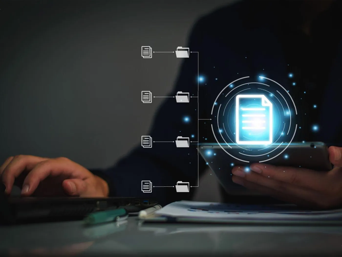 Documents being captured, filed and routed automatically
