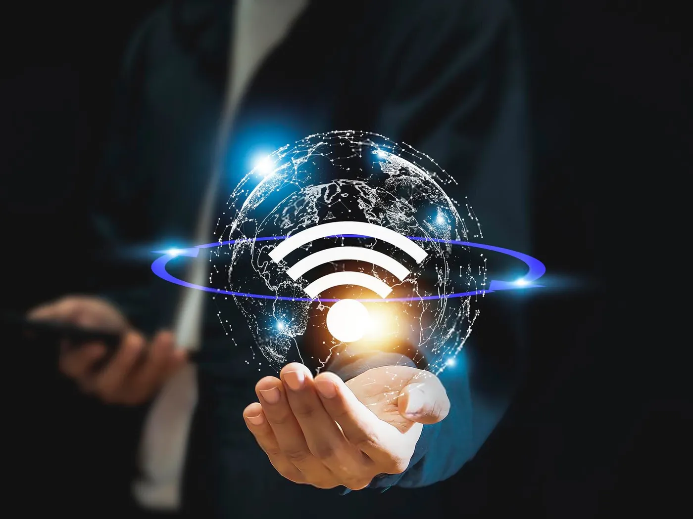 Wireless network coverage being managed across a business site
